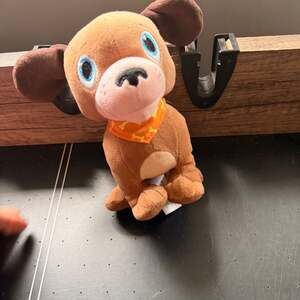 Disney Doc McStuffins Findo Brown Puppy Dog Stuffed Plush Orange Bone Bandana 7"